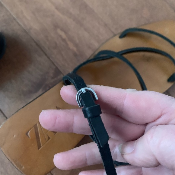 Black Zara sandales leather - Picture 7 of 8